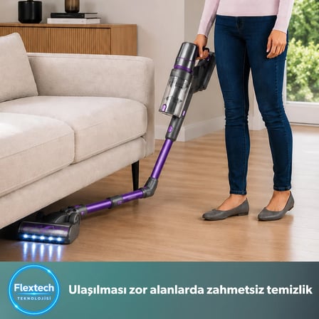 Homend Dustrıder 1273H Katlanabilir Borulu Dikey Süpürge Mor