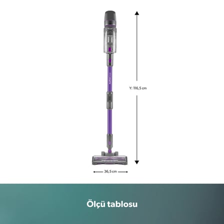 Homend Dustrıder 1273H Katlanabilir Borulu Dikey Süpürge Mor