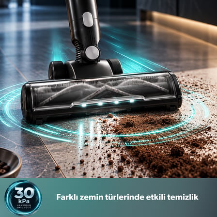 Homend Dustrider 1273H Katlanabilir Borulu Dikey Süpürge Siyah-Silver