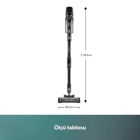 Homend Dustrider 1273H Katlanabilir Borulu Dikey Süpürge Siyah-Silver
