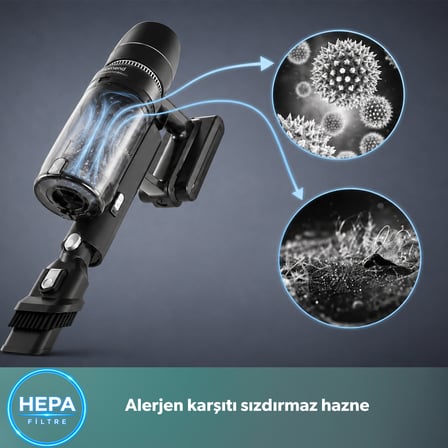 Homend Dustrider 1273H Katlanabilir Borulu Dikey Süpürge Siyah-Silver