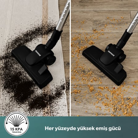 Homend Dustroyer 1255H Yatay Süpürge Siyah