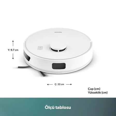 Homend Alex 10 Moplu Ve Haritalamalı 10 KPa Akıllı Robot Süpürge Beyaz