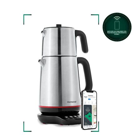 Homend Royaltea Smart 1791H Konuşan 1800 W Çelik 1.9 lt Elektrikli Çay Robotu 