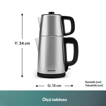 Homend Royaltea 1728H 1650 W Çay Makinesi