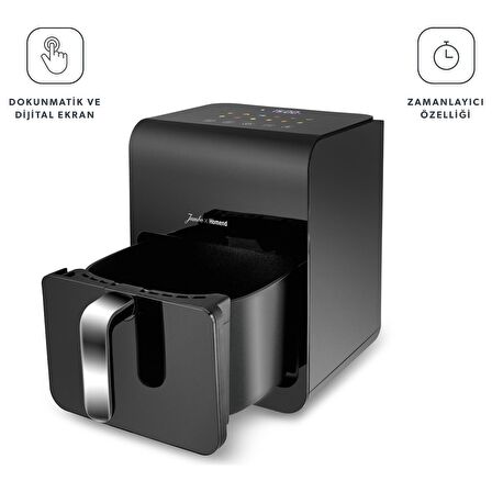 Jumbo x Homend Airfryday 2507H 12 Farklı Program Dokunmatik Ekran Buhar Fonksiyonlu 6L Airfryer