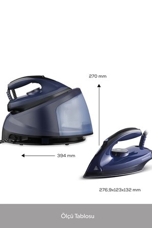 Homend Steamwork Buhar Kazanlı Ütü Lacivert 2400 W