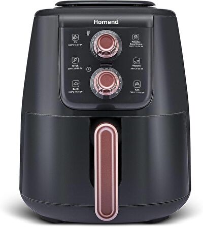 Homend Airfryday 2508H 4 lt Yağsız Airfryer Siyah