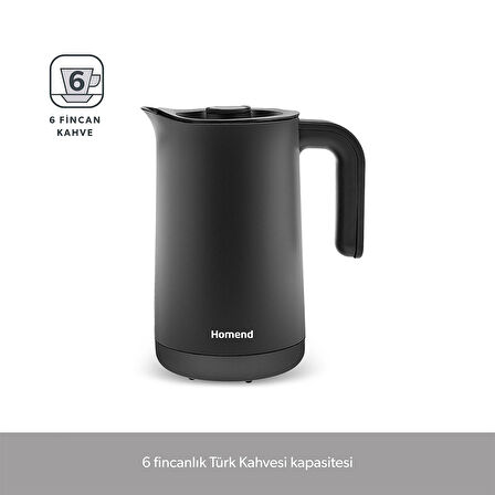 Homend 1781H Smart Royaltea Plus 2 in 1 Inox Otomatik Çay ve Türk Kahve Makinesi Wifi