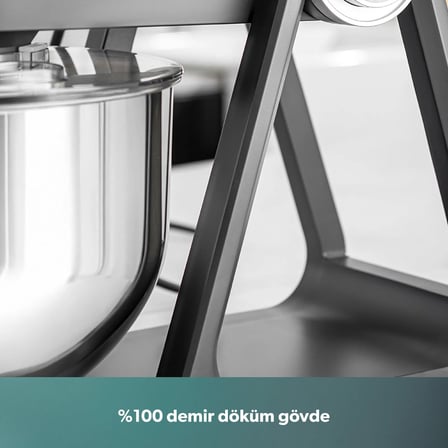 Homend Profashion 3023H Digital Ekran 5 Lt Döküm Stand Mikser Antrasit 1500W