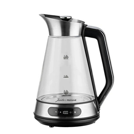 Jumbo X Homend Heatrow 1620H Siyah 2200 Watt 1,5 Lt Su Isıtıcı Kettle