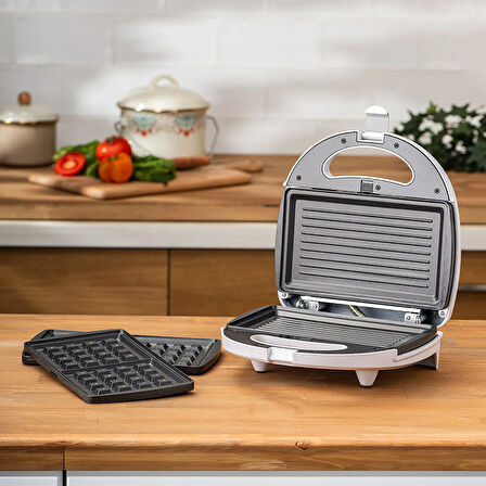 Homend 1319H Toastbuster Beyaz Tost/Waffle Makinesi