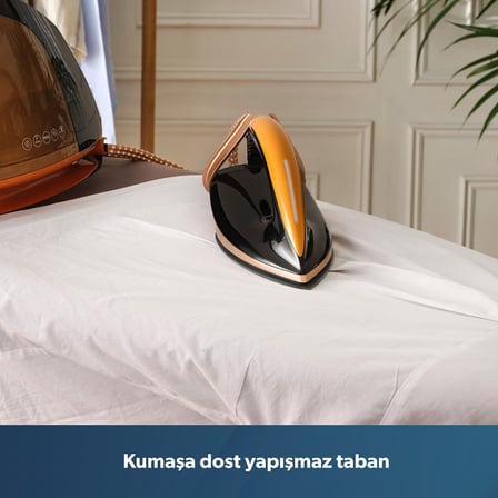 Homend Jetsteam 1175H Otomatik Kumaş Tanımalı 8 Bar Buhar Kazanlı Ütü Siyah Gold