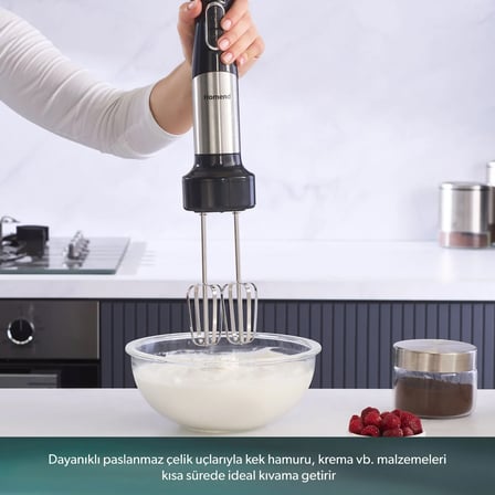 Homend Functionall 2848H Mutfak Robotu 1500W Güç ve 1 lt Kapasite ile Paslanmaz Çelik Özellikli