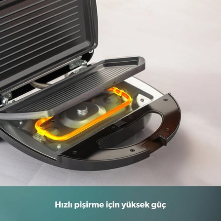 Homend Toastbuster 1325H Çıkarılabilir Waffle Plakalı Tost Makinesi