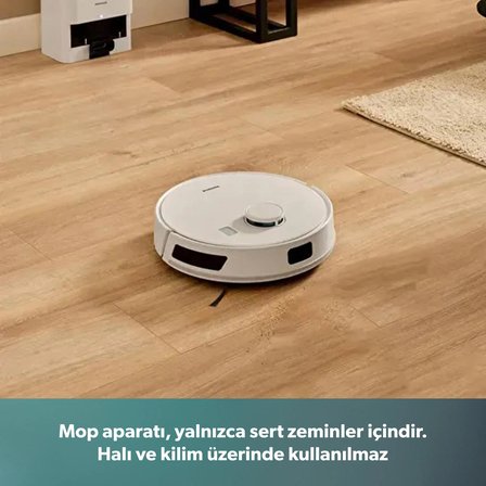 Homend Alex Laser Power 1289H Toz Hazneli Moplu Halı Tanıyan Beyaz Robot Süpürge