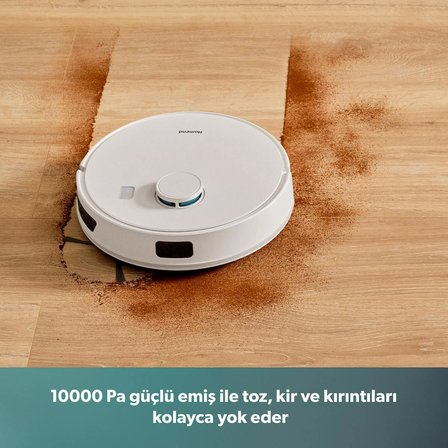Homend Alex Laser Power 1289H Toz Hazneli Moplu Halı Tanıyan Beyaz Robot Süpürge