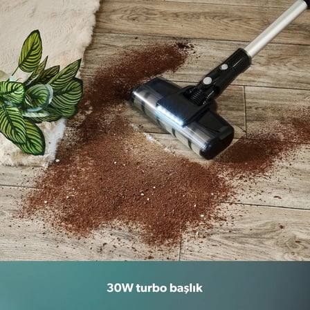 Homend Dustrider 1264H Şarjlı Dikey Süpürge Siyah Turbo Başlık ve 2.5lt Toz Hacmi ile Güçlü Temizlik