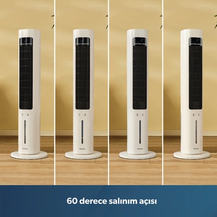 Homend Fanomen 9011H Uzaktan Kumandalı Soğuk Su ve Buz Hazneli Kule Tipi Vantilatör 60W