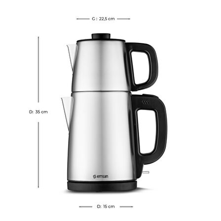 Emsan Çaykolik Çay Makinesi İnox