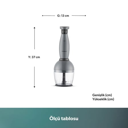 Homend Handmaid 1967H Blender Set Antrasit Siyah