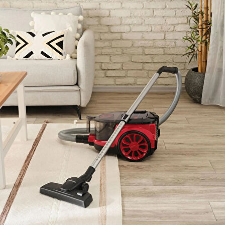 Homend Dustider 1255H Yatay Süpürge Kırmızı Siyah