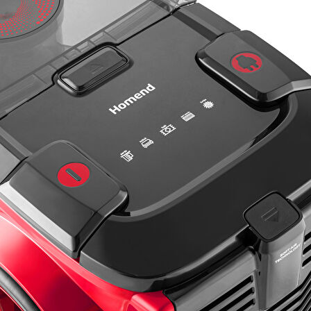 Homend Dustider 1255H Yatay Süpürge Kırmızı Siyah