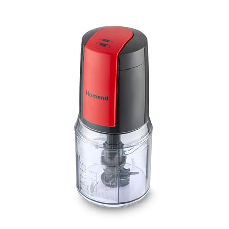 Homend 2110H Robochop Doğrayıcı 2 Bıçaklı Siyah Kırmızı BPA Free 600 W Güçlü Performans 500 ml
