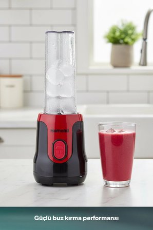 Homend Mixfresh 7026H Kişisel Smoothie Blender Siyah Kırmızı