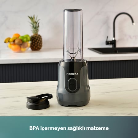 Homend Mixfresh 7026H Kişisel Smoothie Blender Antrasit Siyah