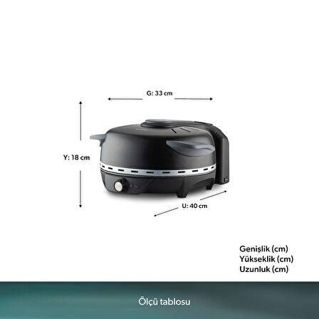 Homend Közy °400 Pizza Pide Lahmacun ve Sebze Közleme Makinesi