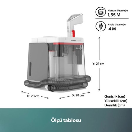 Homend Stain X Taşınabilir Halı, Koltuk Yıkama ve Leke Çıkarma Makinesi