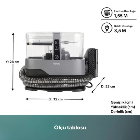 Homend Stain 1258H Halı ve Koltuk Yıkama Makinesi