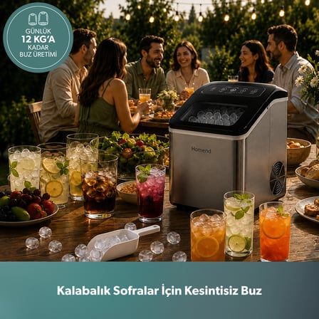 Homend IceBar X8 Hızlı Buz Yapma Makinesi