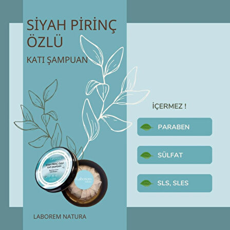 laborem natura Siyah Pirinç Özlü Katı Şampuan, 50 gram