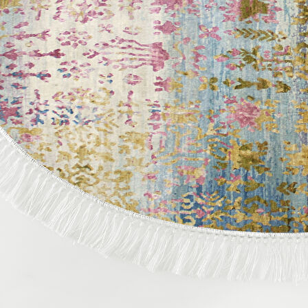 Dekoreko İnci Halı Dijital Saçaklı Oval 1895 Desen 1