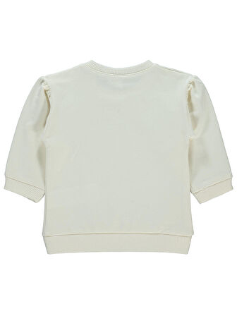 Civil Baby Kız Bebek Sweatshirt 6-18 Ay Ekru