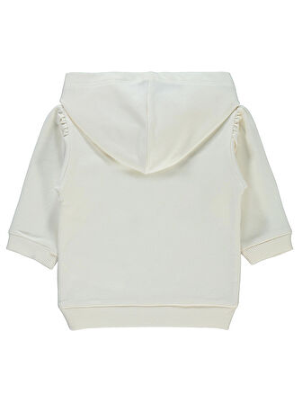 Civil Baby Kız Bebek Kapüşonlu Sweatshirt 6-18 Ay Ekru