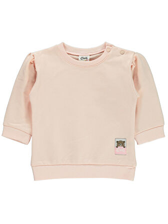 Civil Baby Kız Bebek Sweatshirt 6-18 Ay Pudra