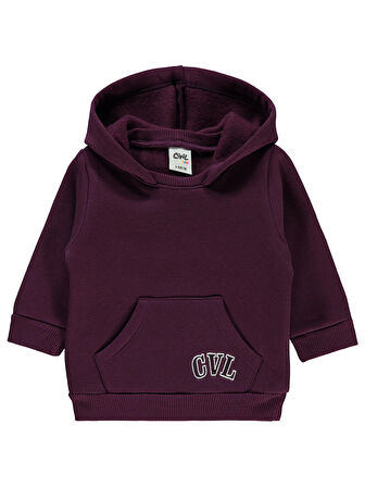 Civil Baby Kız Bebek Kapüşonlu Sweatshirt 6-18 Ay Mor