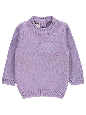 Civil Baby Kız Bebek Triko Kazak 6-18 Ay Lila
