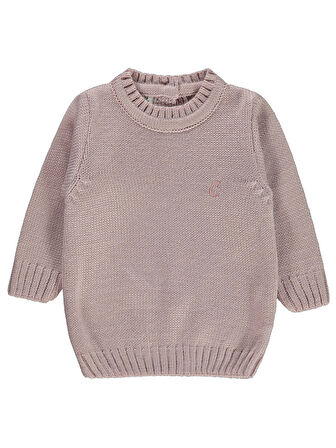 Civil Baby Kız Bebek Triko Kazak 6-18 Ay Pudra