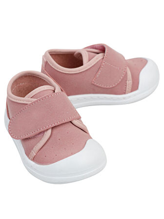 Civil Baby Kız Bebek Keten İlk Adım Ayakkabısı 19-21 Numara Pudra