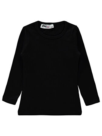 Civil Girls Kız Çocuk Termal Sweatshirt 2-5 Yaş Siyah
