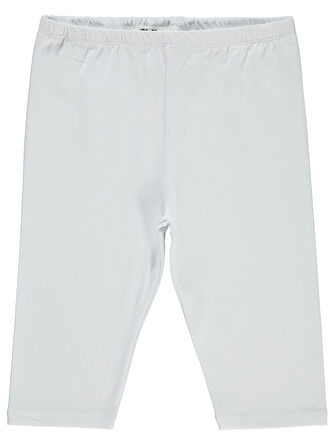 Civil Girls Kız Çocuk Kısa Tayt 10-13 Yaş Beyaz