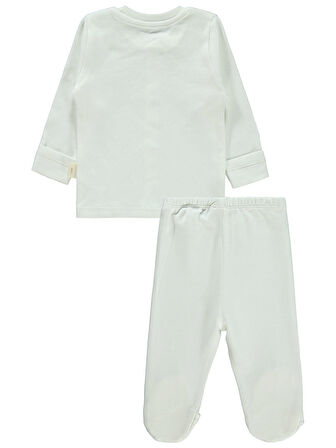 Civil Baby Bebek Organik Pijama Takımı 0-6 Ay Ekru