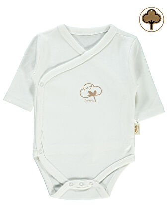 Civil Baby Bebek Organik Çıtçıtlı Badi 0-6 Ay Ekru