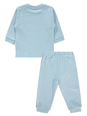 Civil Baby Bebek Organik Pijama Takımı 1-9 Ay Mavi