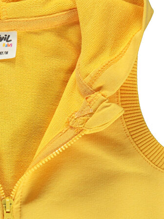 Civil Baby Erkek Bebek Kapüşonlu Yelek 6-18 Ay Sarı