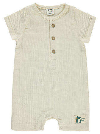 Civil Baby Erkek Bebek Patiksiz Tulum 6-18 Ay Bej